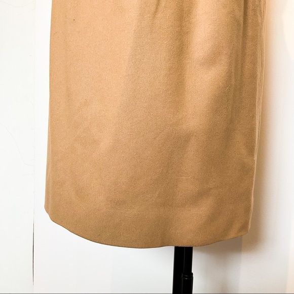Wool PENDLETON Vintage Long Pencil Skirt In Tan Color - Picture 7 of 12